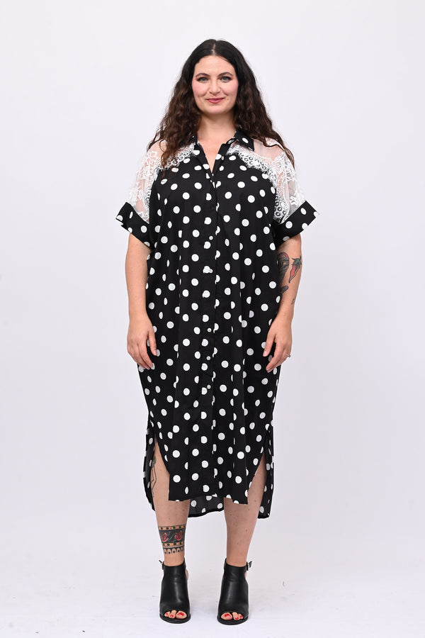 Abito pois pizzo - Nero