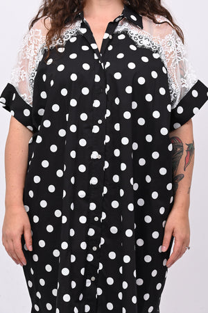 Abito pois pizzo - Nero