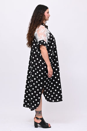 Abito pois pizzo - Nero
