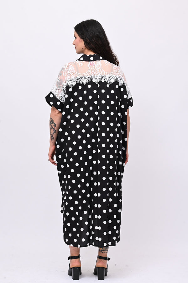 Abito pois pizzo - Nero