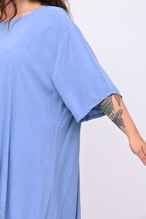 Maxi blusa asimmetrica bordo - Jeans
