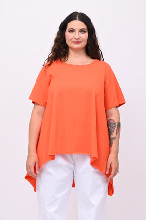Maglia svasata orlo vivo - Arancio