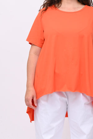 Maglia svasata orlo vivo - Arancio