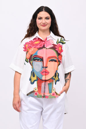 Camicia lino Frida - Bianco