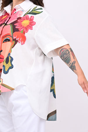 Camicia lino Frida - Bianco