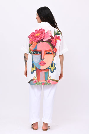 Camicia lino Frida - Bianco