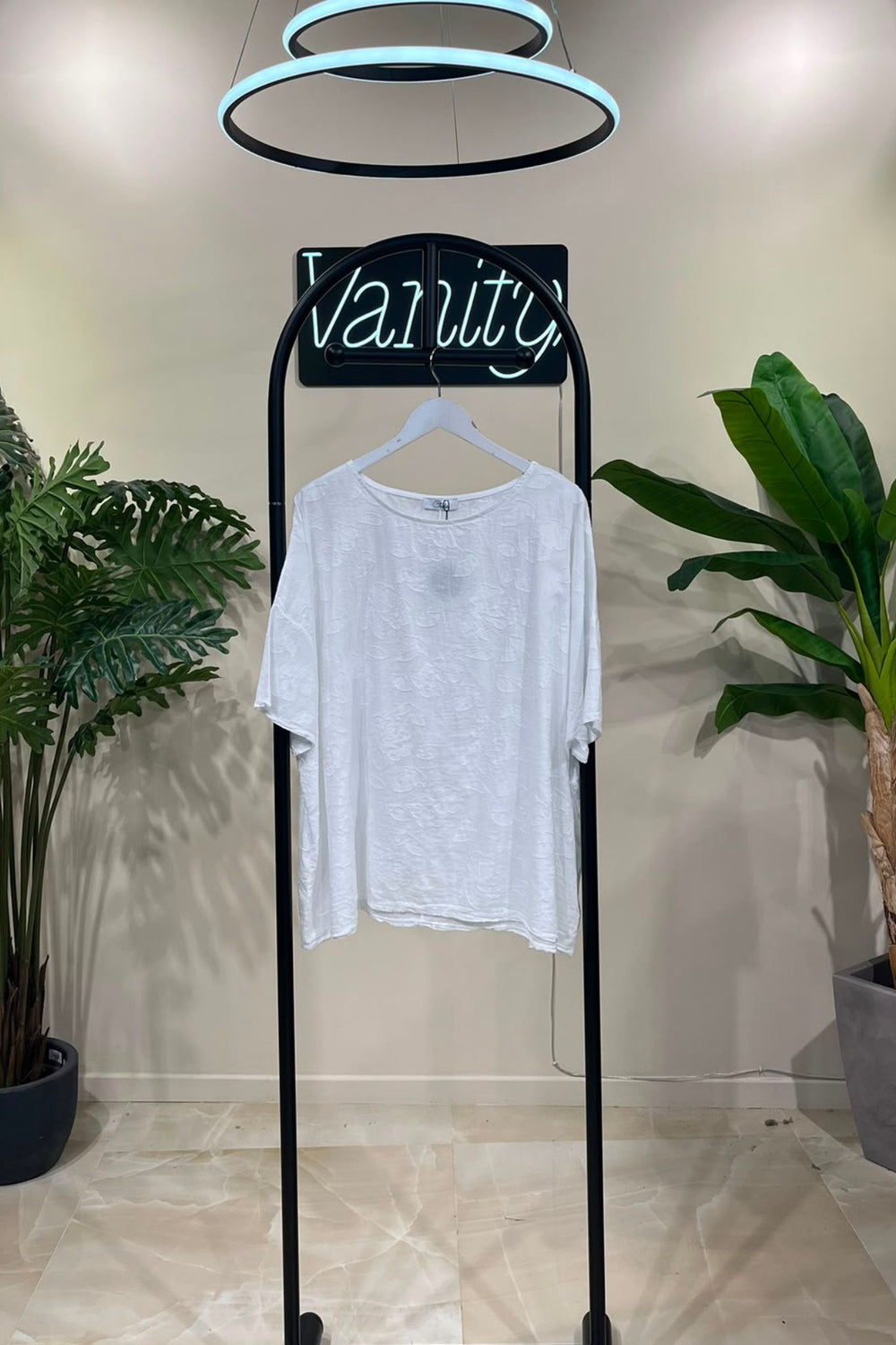 Blusa hippy maltinta - Bianco