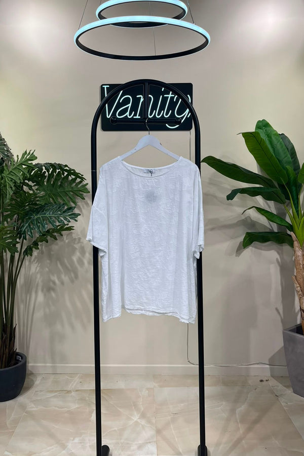 Blusa hippy maltinta - Bianco