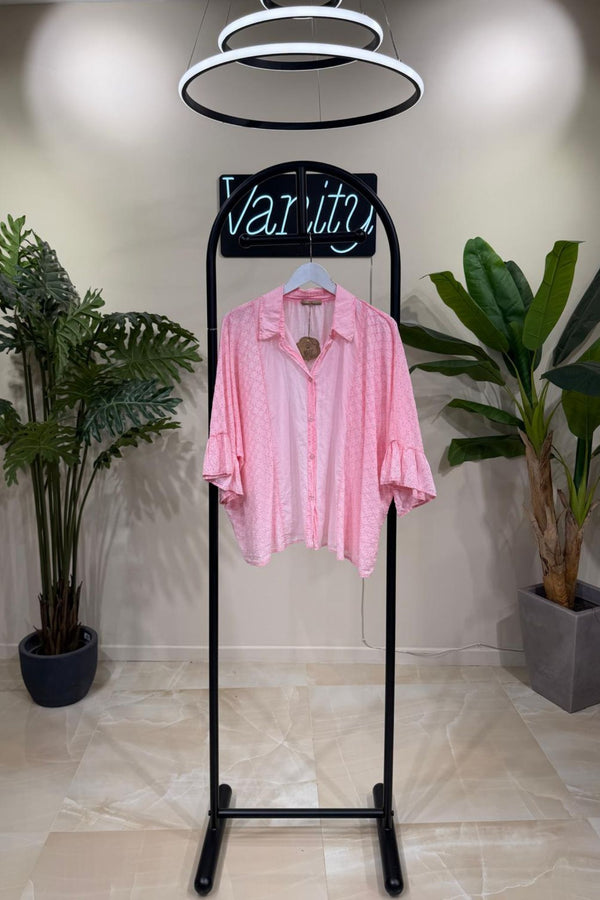 Camicia scatola sangallo - Rosa