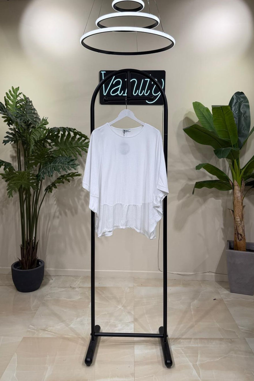 Maxi maglia bordo raso - Bianco