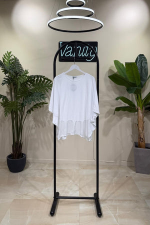 Maxi maglia bordo raso - Bianco