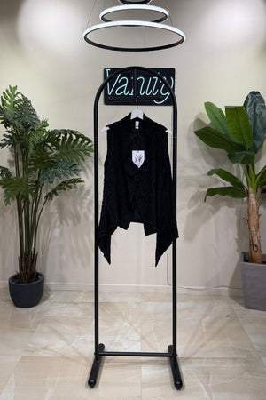 Gilet punte ricamato - Nero