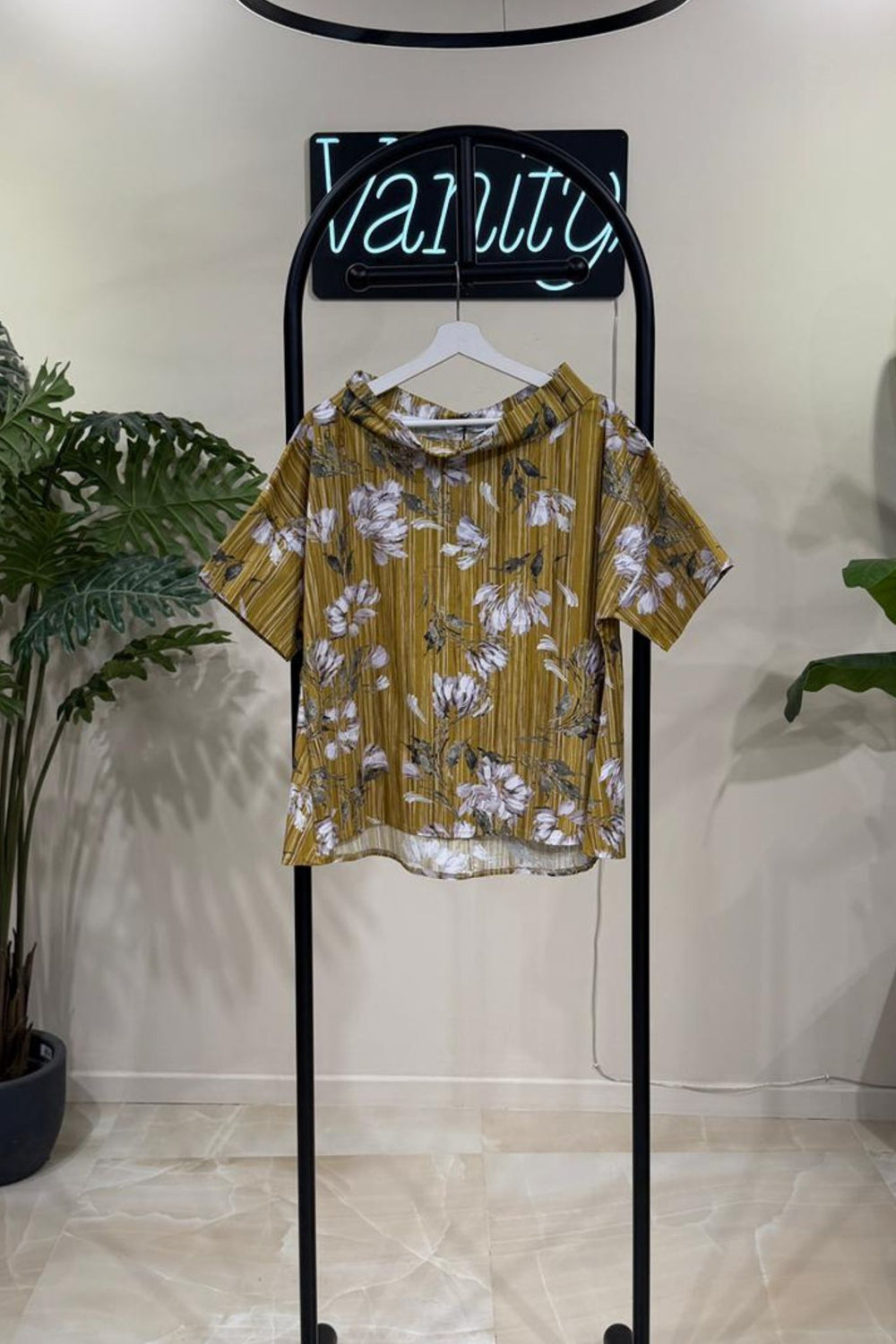 Blusa mussola loto - Senape