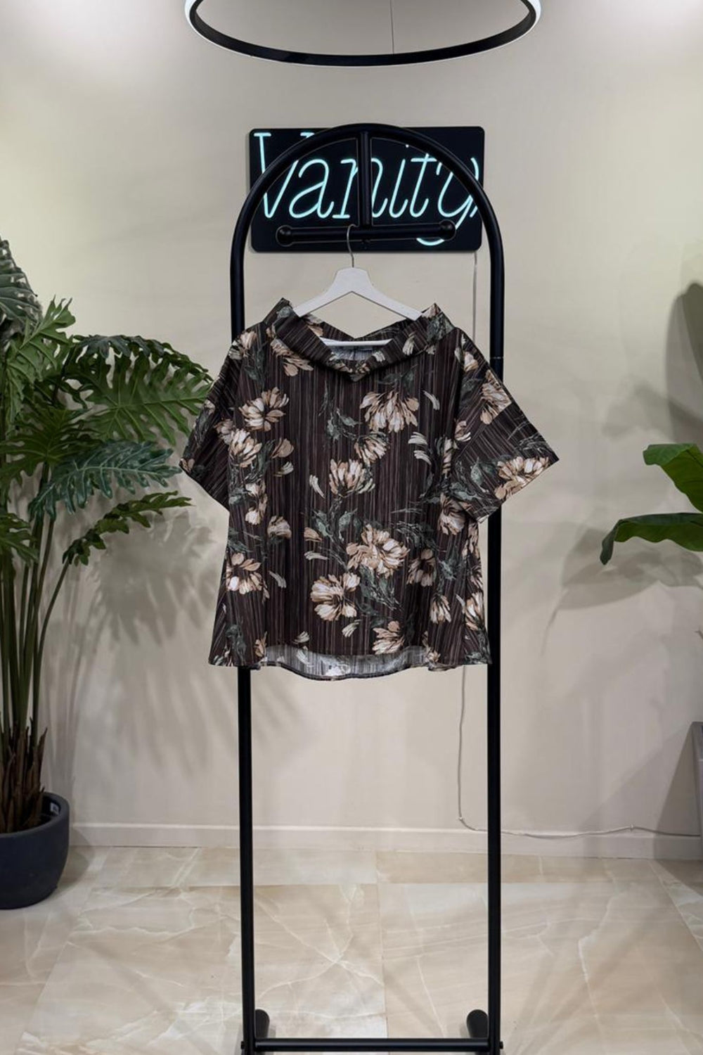 Blusa mussola loto - Moro