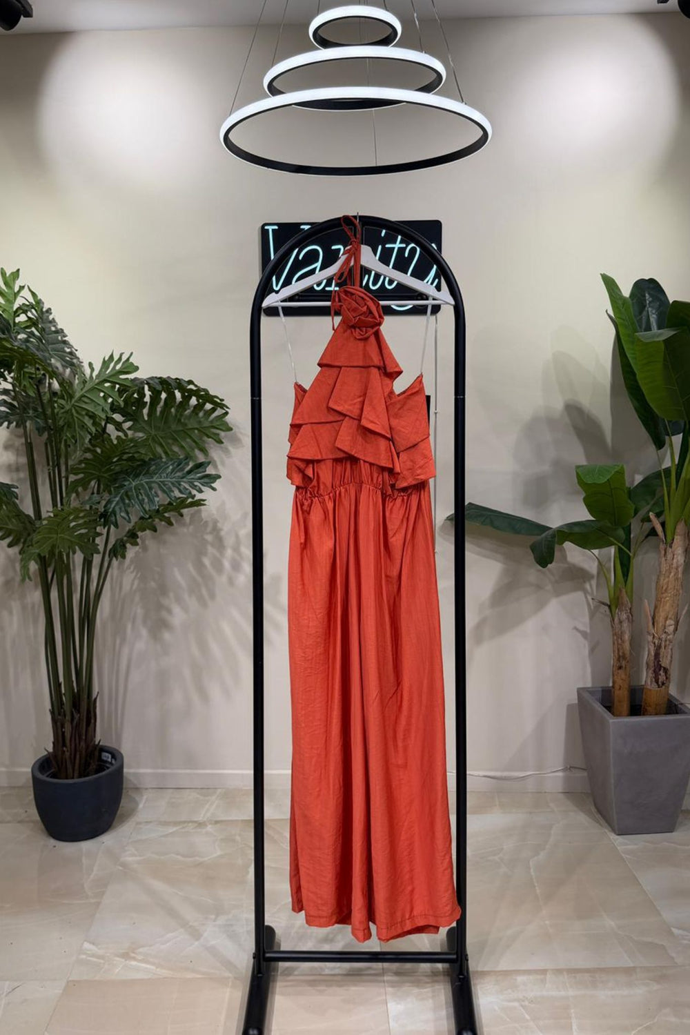 Jumpsuit rouches fiore - Coccio