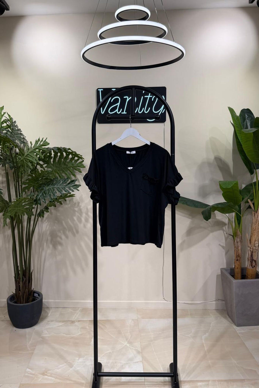 T-shirt fru-fru - Nero