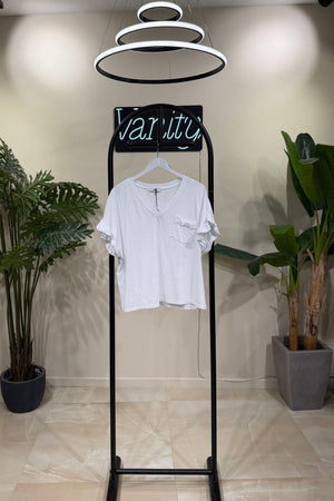 T-shirt fru-fru - Bianco
