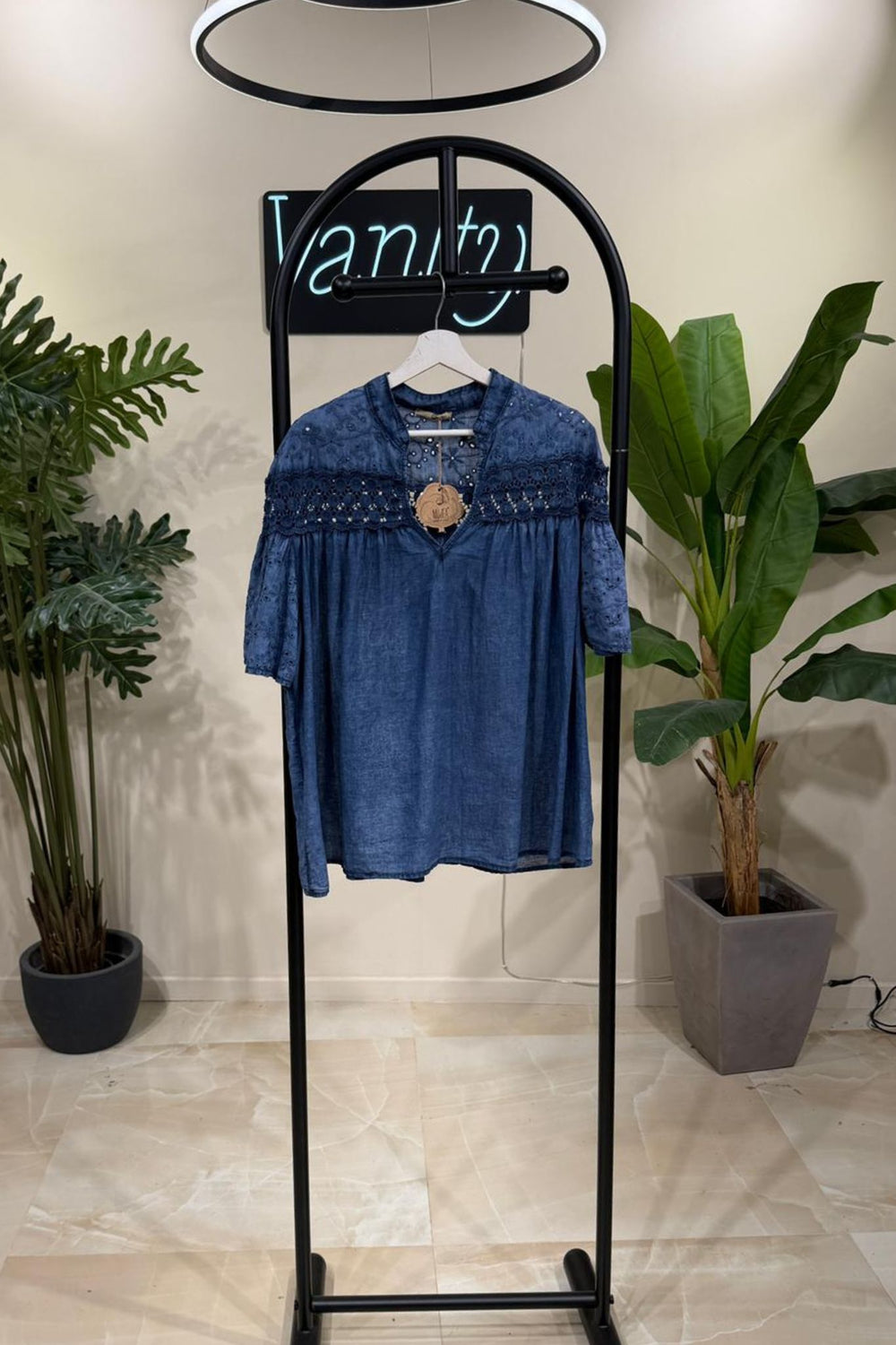 Blusa sangallo coreana - JEANS