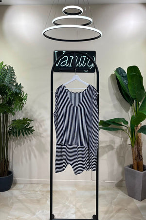 Maxi top righe - Blu