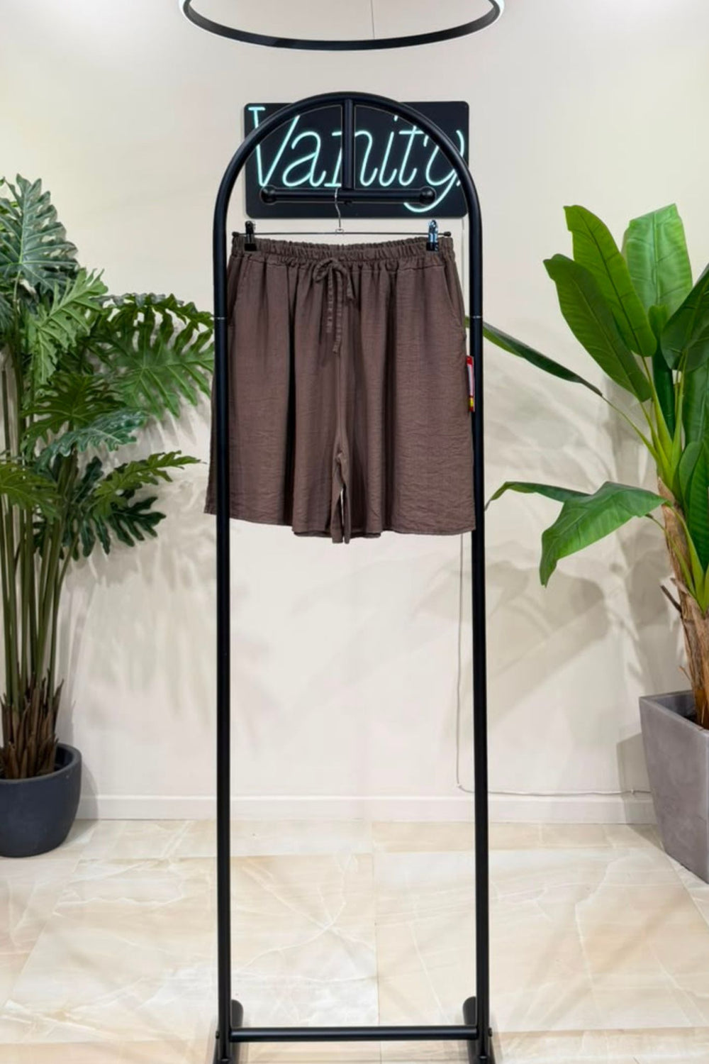 Shorts viscosa fiammata - Moro