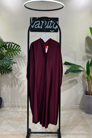 Maxi abito raso - Vino