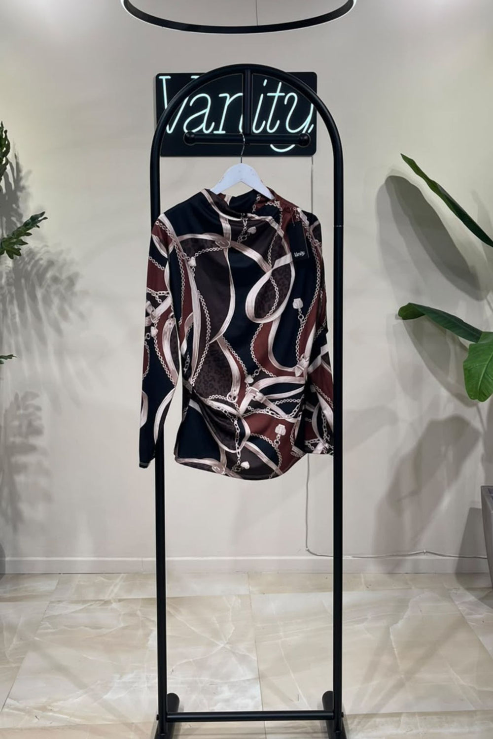 Maglia arricciata catene - Nero