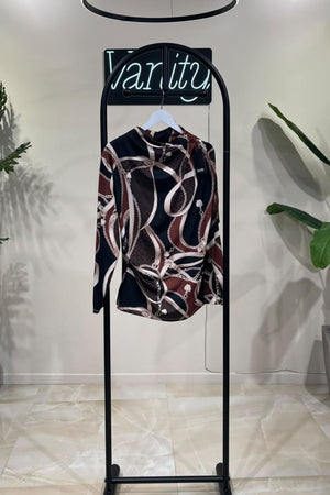 Maglia arricciata catene - Nero