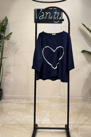 Maglia cuore - Blu