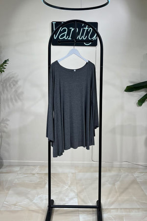 Maglia maxi manica - Grigio