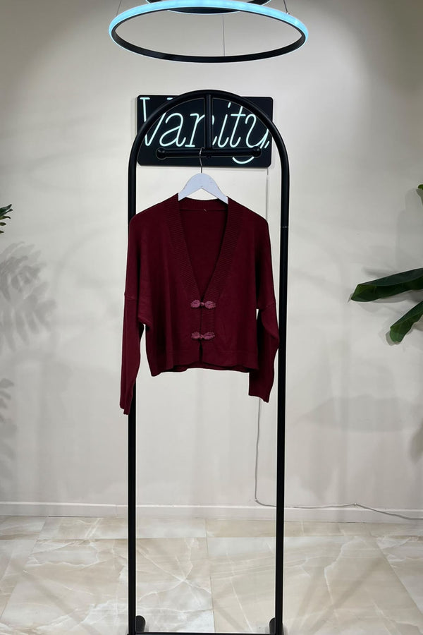 Cardigan crop giappo - Vino
