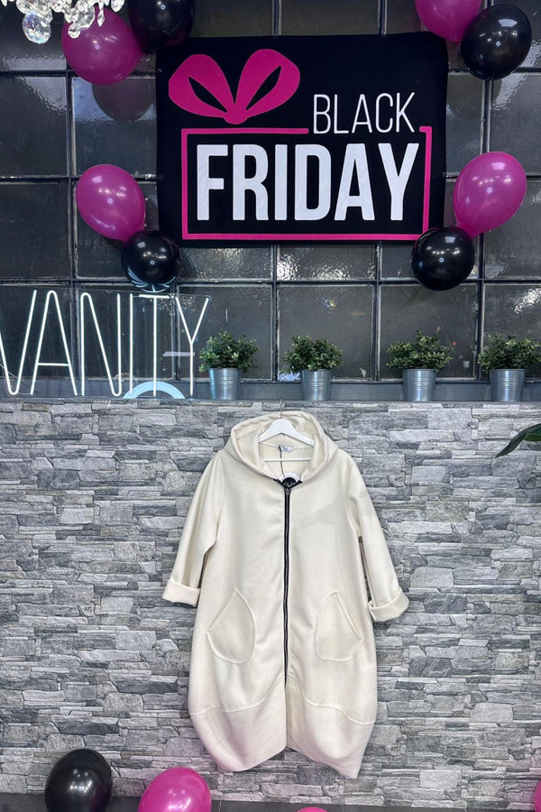 Cappotto ovetto panno - BIANCO