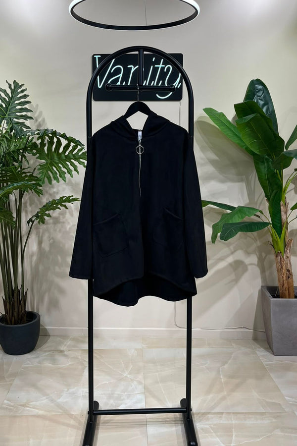 Giacca dainetto zip - Nero