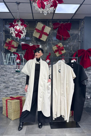 Cappotto over tasche - Bianco