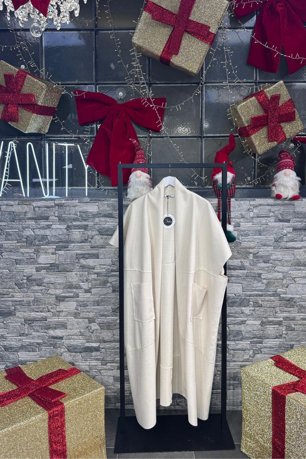 Cappotto over tasche - Bianco