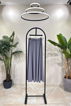 Gonna lunga liscia - Grigio