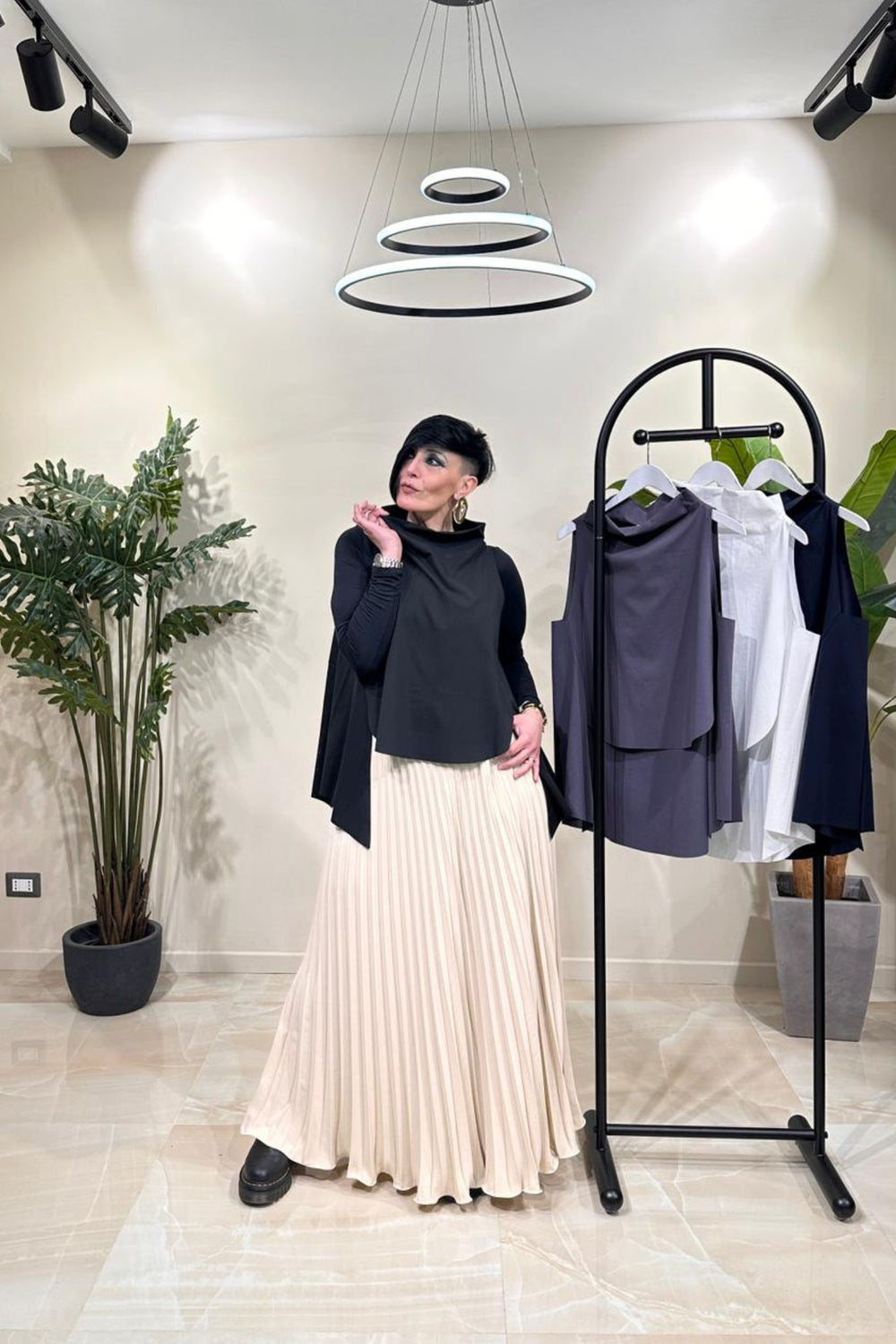 Top scollo vulcano - Nero