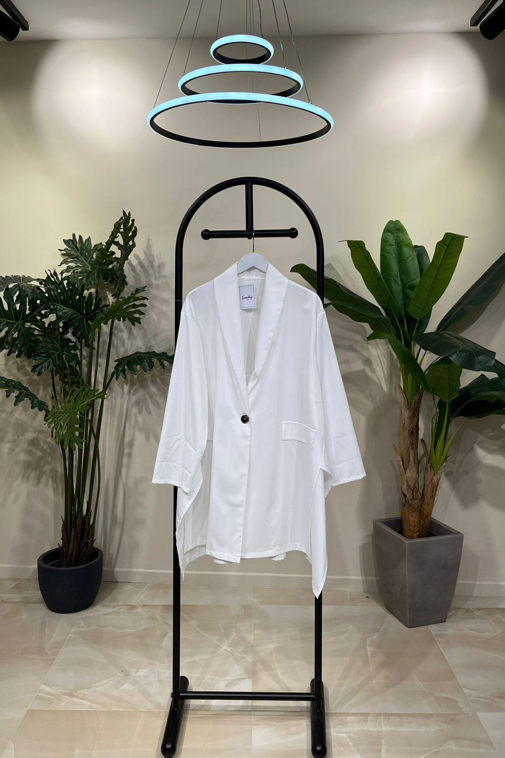 Spolverino maxi spacchi - Bianco