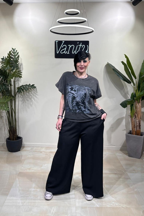 T-shirt maltinta - Nero