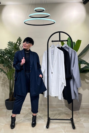 Spolverino maxi spacchi - Blu