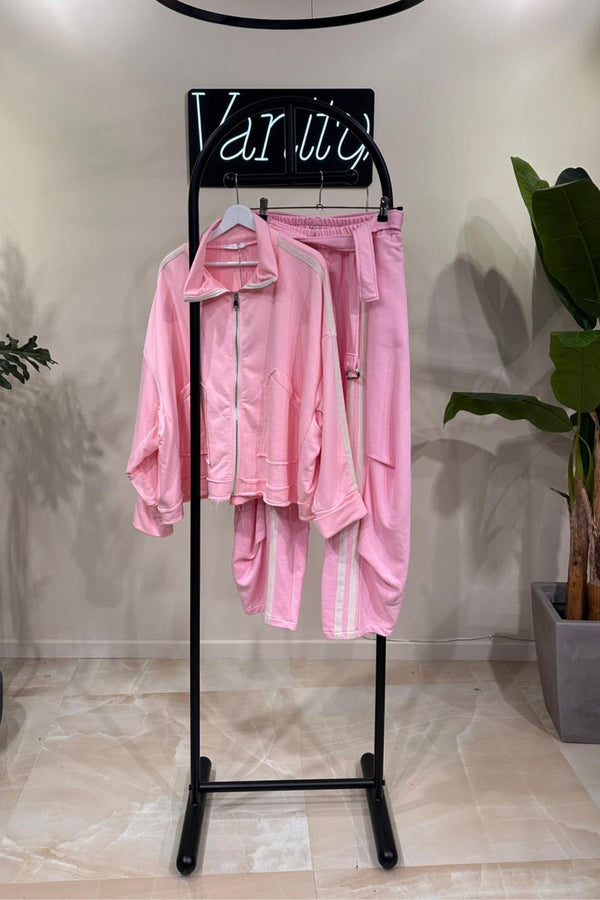 Completo felpa sport - Rosa