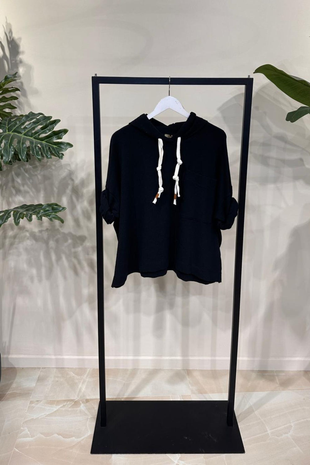 Felpa scatoletta tascone - Nero