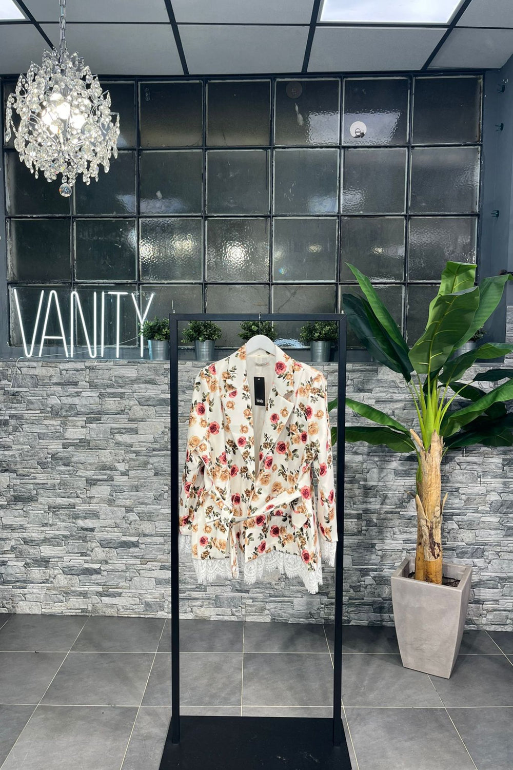 Giacca fiori merletto - Bianco