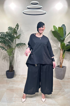 Maglia doppio tessuto - Nero