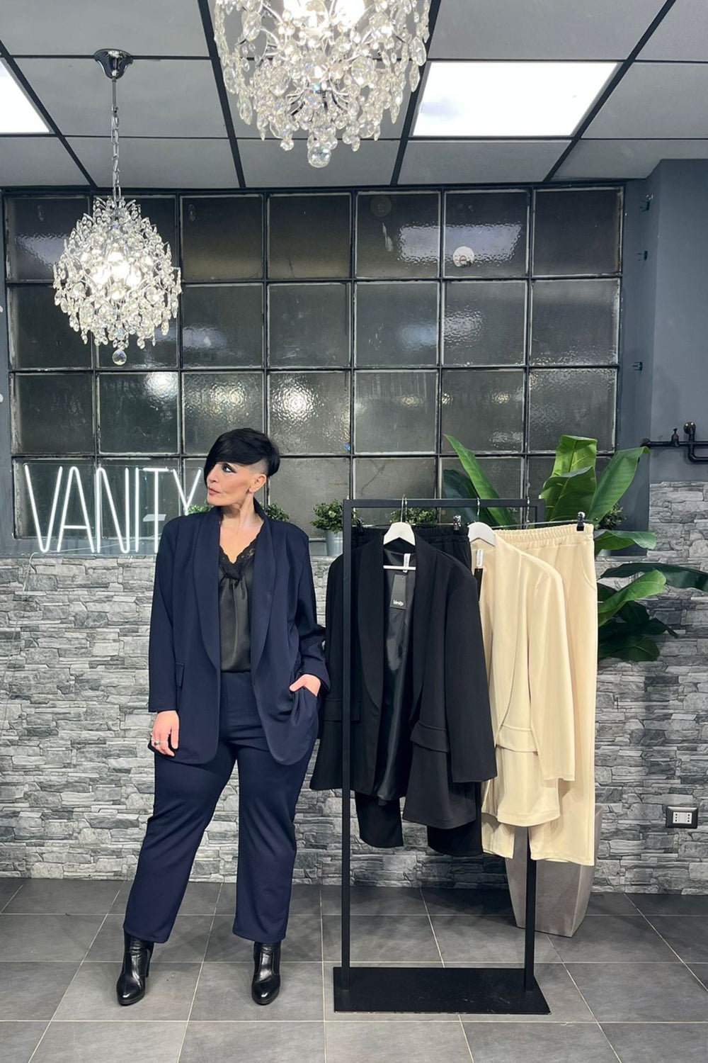 Tailleur crepe - Blu