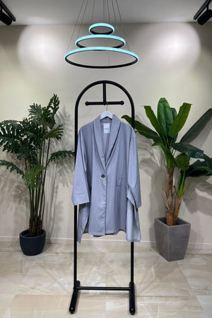 Spolverino maxi spacchi - Grigio