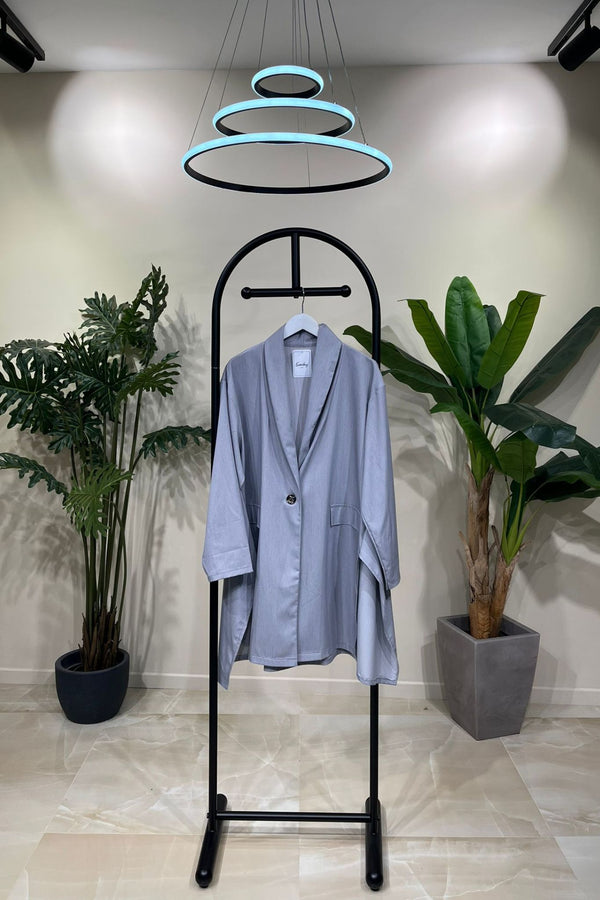 Spolverino maxi spacchi - Grigio