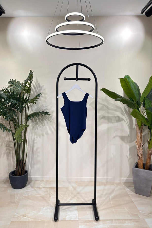 Body licra liscio - Blu