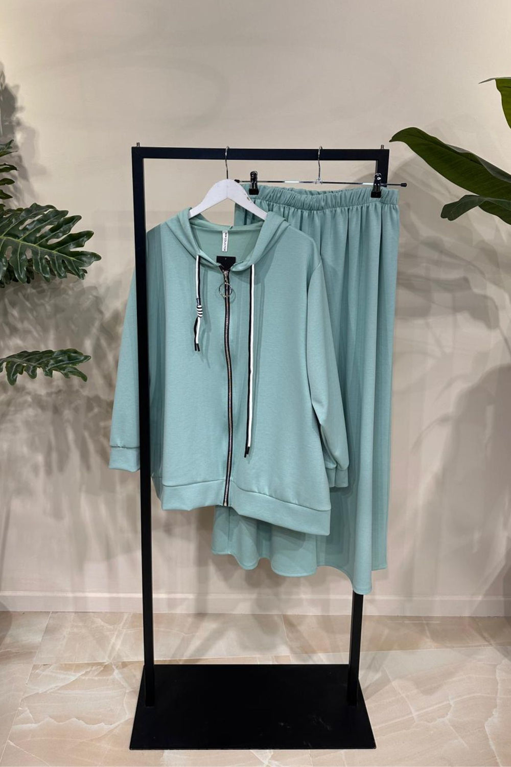 Tuta neoprene zip - Menta