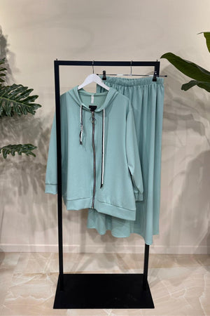 Tuta neoprene zip - Menta