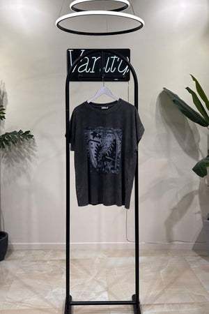 T-shirt maltinta - Nero